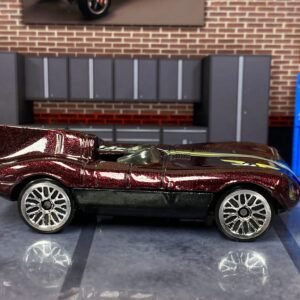 Loose Hot Wheels - Jaguar D-Type - Dark Red and Gold Huffman Hawks