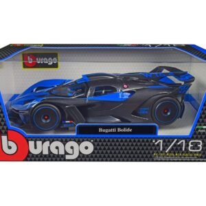 Bugatti Bolide Blue and Carbon Gray 1/18 Diecast Model Car by Bburag