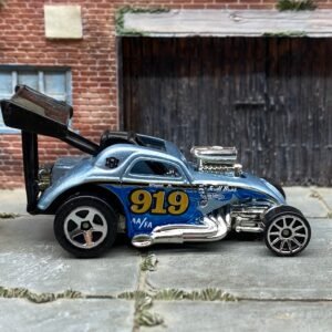 Loose Hot Wheels Fiat 500C Dragster – Blue #919 | Cartoon Drag Racing Casting History
