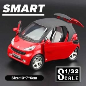 Color: Pink - 1/32 Scale SMART Metal Toy Alloy Diecast Car Model Sim