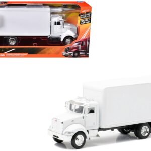 Peterbilt Utility 335 Box Truck White 1/43 Diecast Model by New Ray