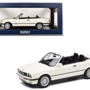 1991 BMW 325i Cabriolet Alpine White 1/18 Diecast Model Car by Norev