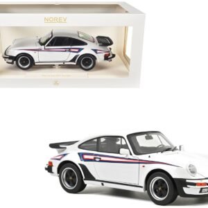 1980 Porsche 911 Turbo 3.3 White with Blue and Red Graphics 1/18 Die