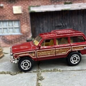 Loose Matchbox - 1989 Jeep Wagoneer - Dark Red