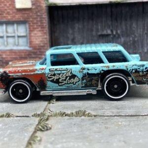 Loose Hot Wheels - 1955 Chevy Nomad - Light Blue Speed Shop Livery