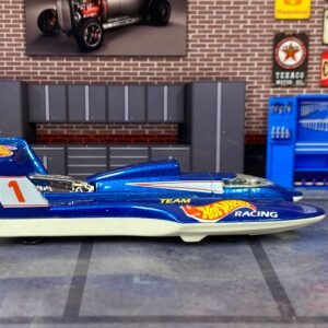Loose Hot Wheels - Hydroplane Jet Boat (1995) - Blue and White Hot Wheels
