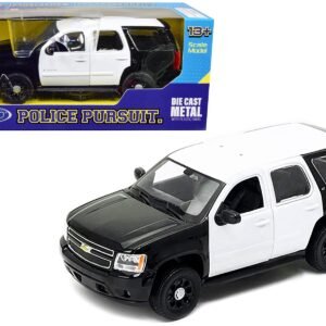 2008 Chevrolet Tahoe Unmarked Police Car Black and White 1/24 Diecas