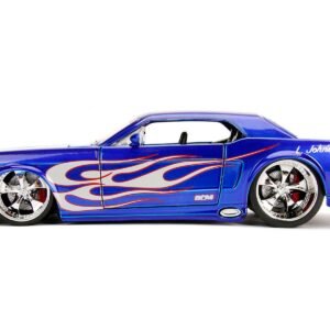 1965 Ford Mustang #5 "L. John's Racing" Candy Blue with Flame Graphi
