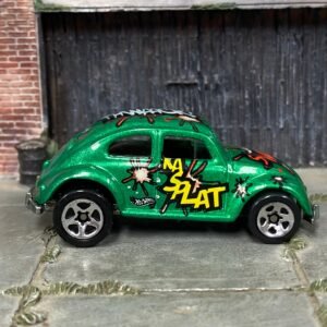 Loose Hot Wheels Volkswagen Beetle – Green | Classic VW Bug Casting