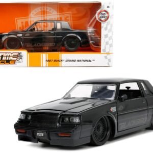 1987 Buick Grand National Black Metallic "Blackbird" "Bigtime Muscle" Series 1/24 Car Jada Diecast Model collector model product image