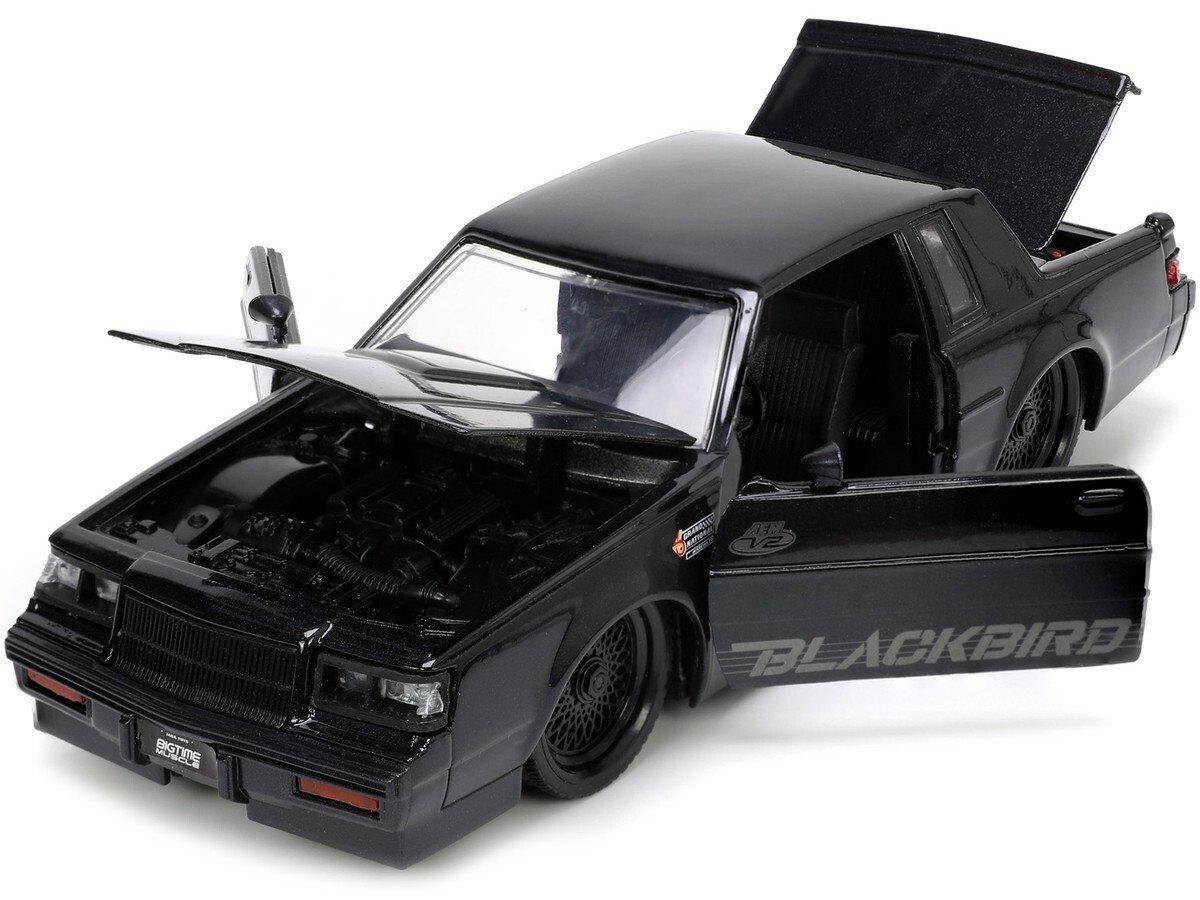 1987 Buick Grand National Black Metallic "Blackbird" "Bigtime Muscle" Series 1/24 Car Jada Diecast Model collector model product image