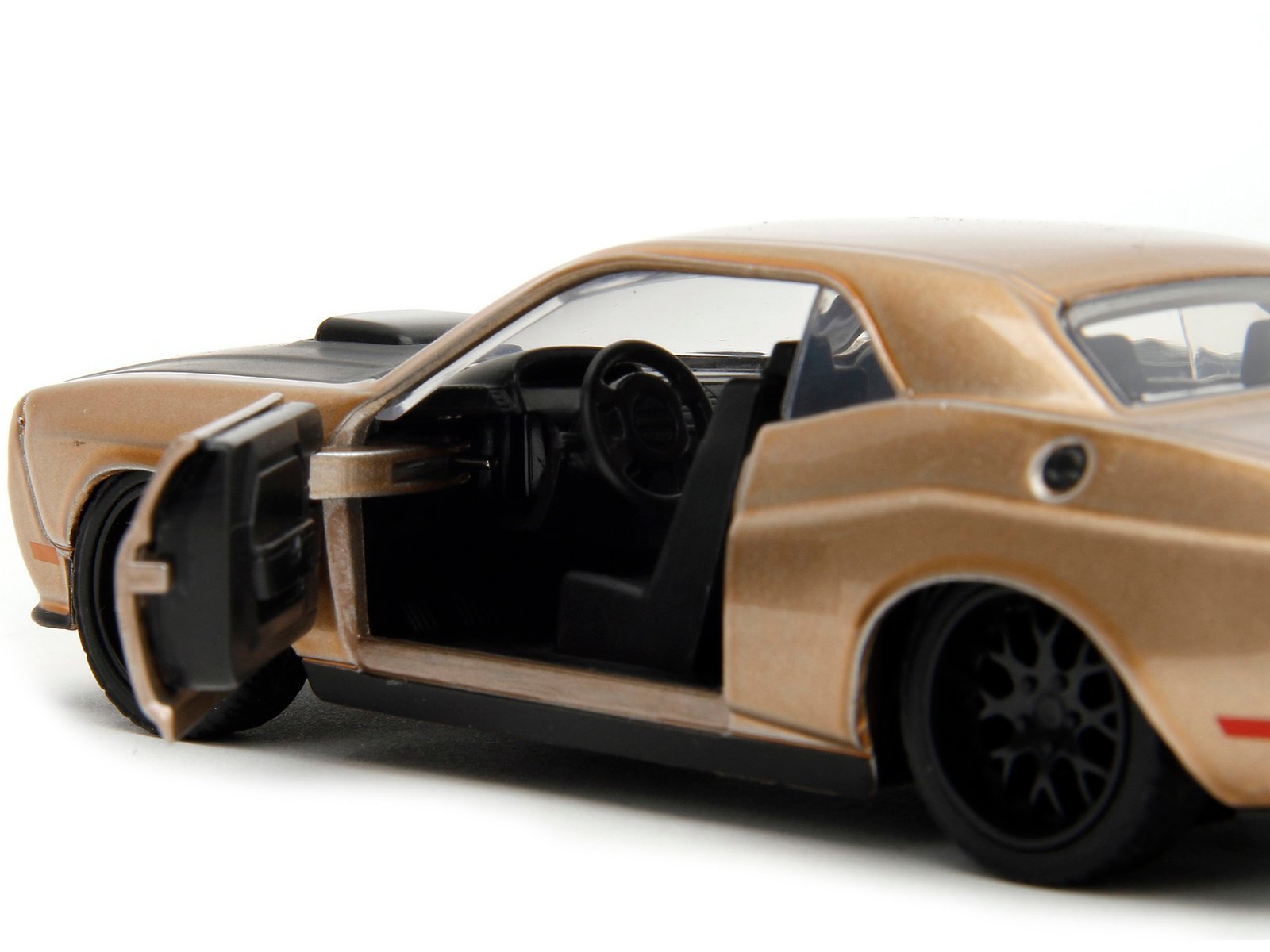 2012 Dodge Challenger SRT8 Gold Metallic with Black Hood "Pink Slips" Series 1/32 Car Jada Diecast Model collector model product image