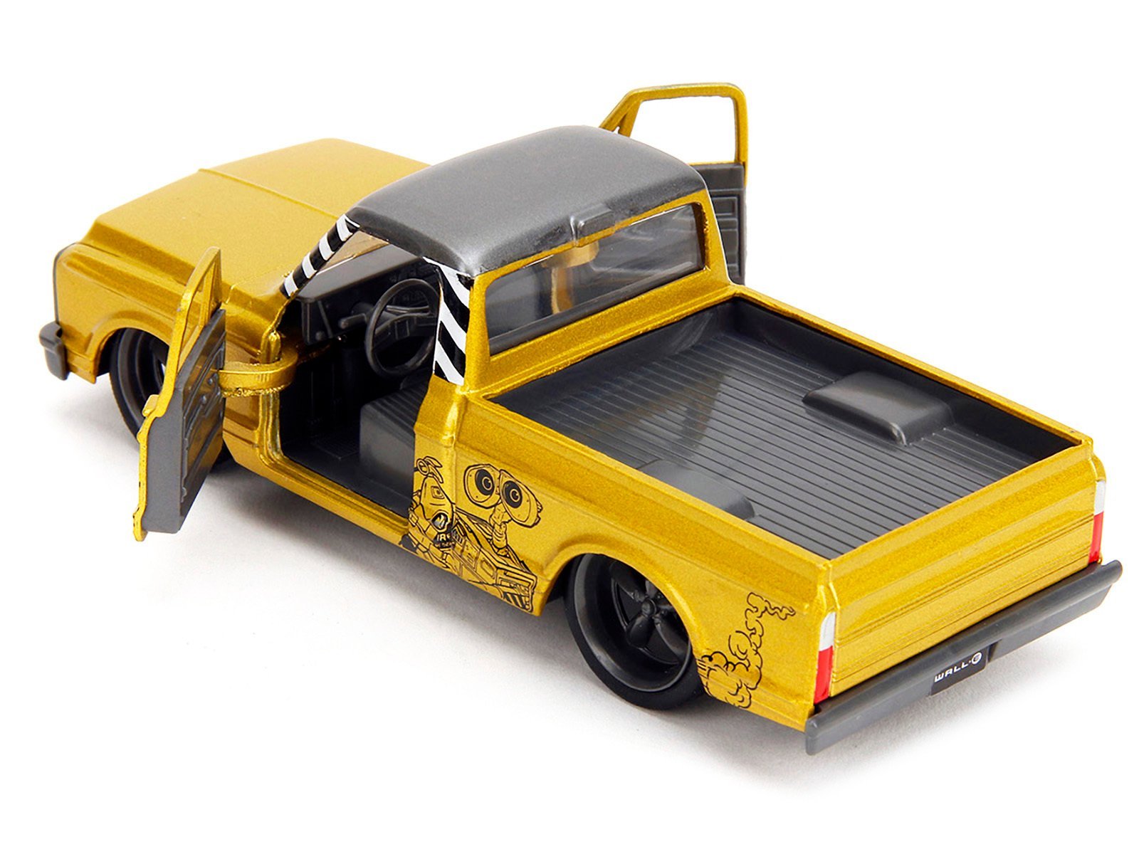 1972 Chevrolet Cheyenne Pickup Truck Gold Metallic with Gray Top "Wall-E" (2008) Movie "Hollywood Rides" Series 1/32 Car Jada Diecast Model collector model product image