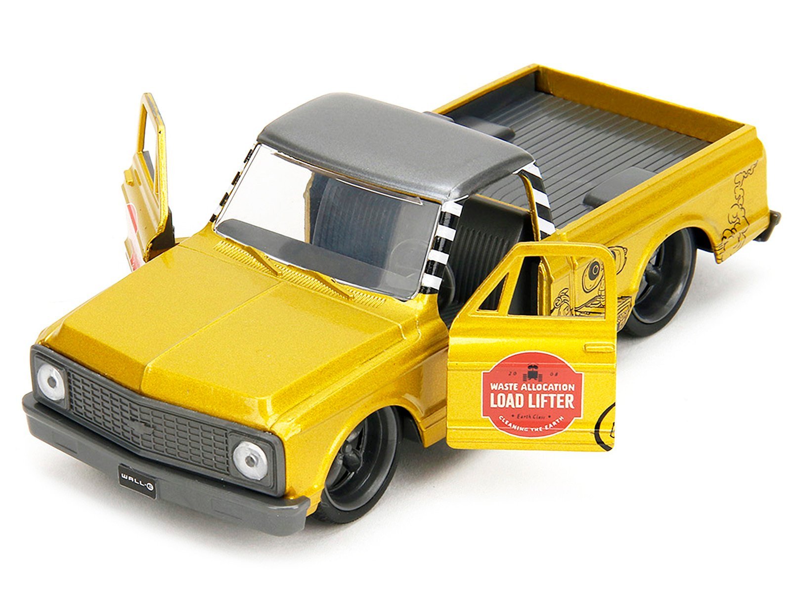 1972 Chevrolet Cheyenne Pickup Truck Gold Metallic with Gray Top "Wall-E" (2008) Movie "Hollywood Rides" Series 1/32 Car Jada Diecast Model collector model product image