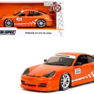 Porsche 911 GT3 RS (996) #008 "Bridgestone" Orange Metallic with Whi