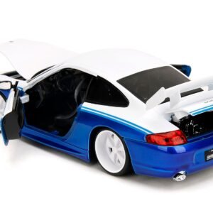 Porsche 911 GT3 RS (996) #845 White and Blue Metallic "Toyo Tires" "