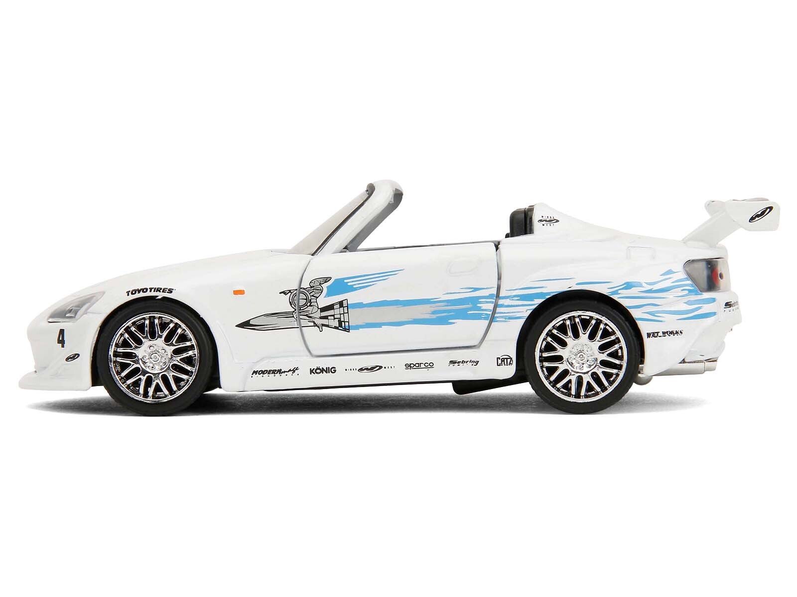 2001 Honda S2000 Convertible White with Graphics "Fast & Furious Remix - 25th Anniversary" Series 1/32 Car Jada Diecast Model collector model product image