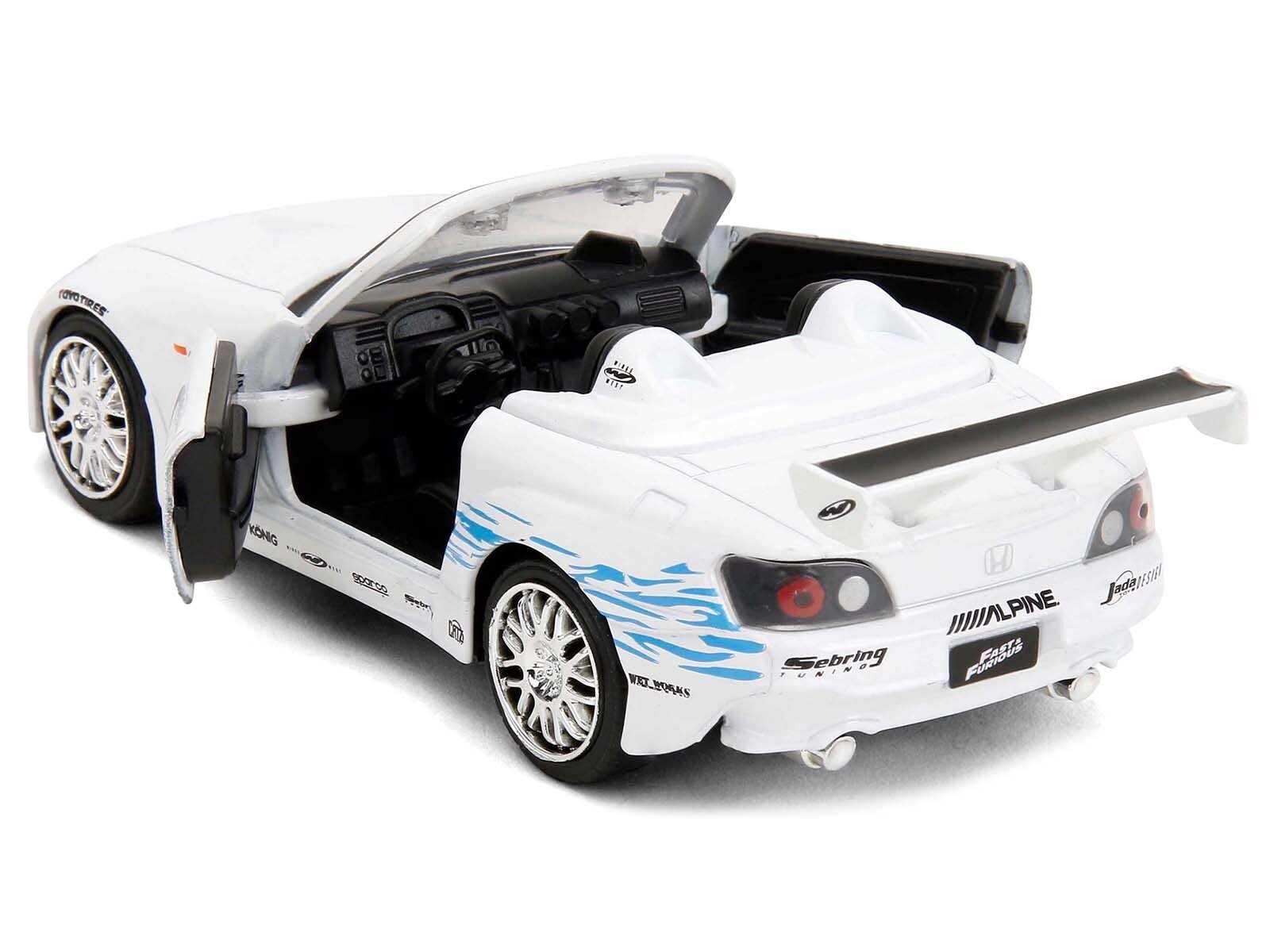 2001 Honda S2000 Convertible White with Graphics "Fast & Furious Remix - 25th Anniversary" Series 1/32 Car Jada Diecast Model collector model product image