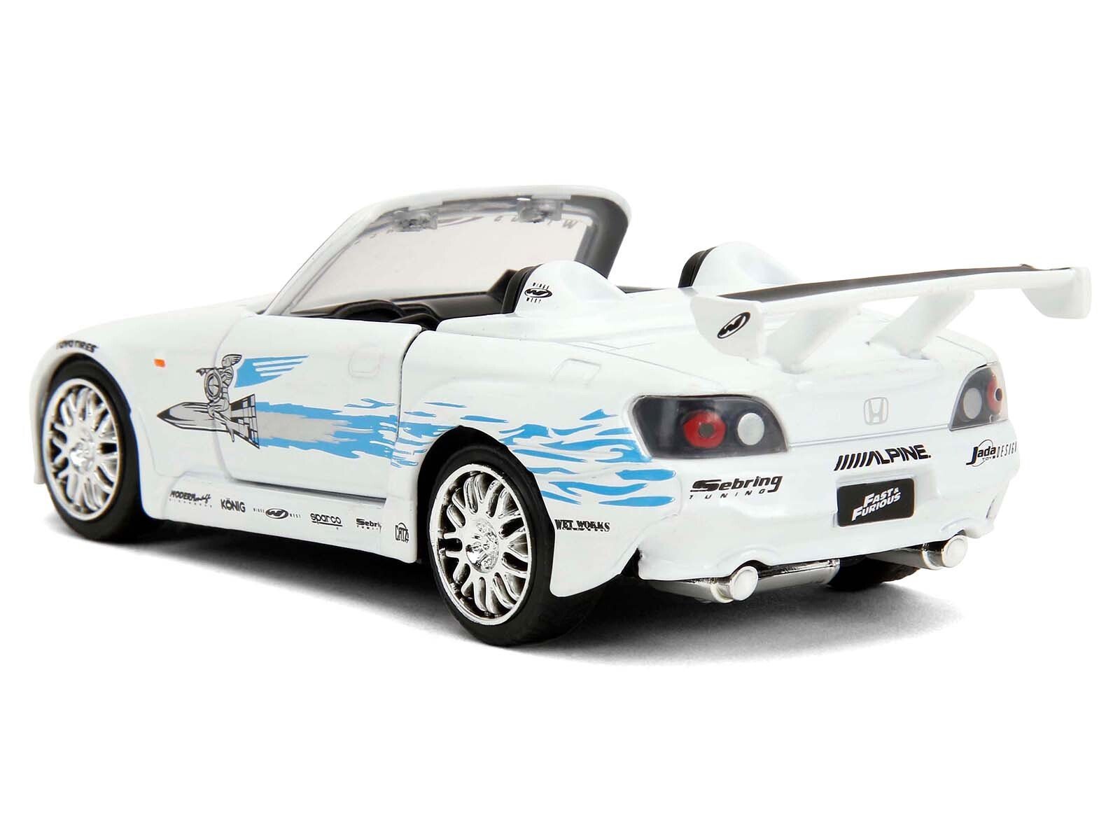 2001 Honda S2000 Convertible White with Graphics "Fast & Furious Remix - 25th Anniversary" Series 1/32 Car Jada Diecast Model collector model product image