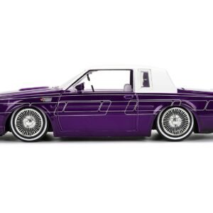 1987 Buick Grand National Candy Purple with Graphics and White Top and Interior "Bigtime Muscle" Series 1/24 Car Jada Diecast Model collector model product image
