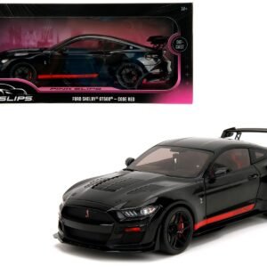 Shelby GT500 "Code Red" Black with Red Stripes "Pink Slips" Series 1/18 Car Jada Diecast Model