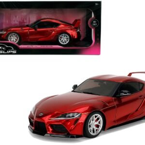 Toyota GR Supra Red Metallic "Pink Slips" Series 1/18 Diecast Model