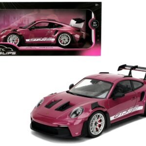 Porsche 911 GT3 RS Red Violet Metallic with White Stripes "Pink Slip
