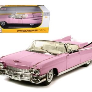 1959 Cadillac Eldorado Biarritz Convertible Pink 1/18 Diecast Model