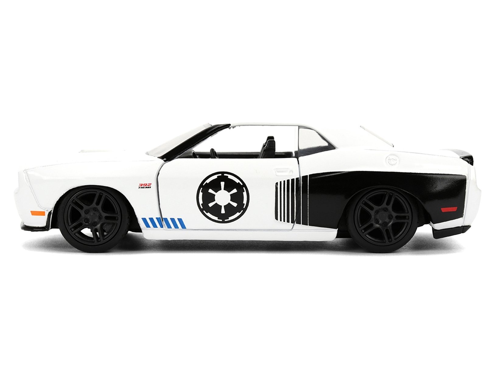 2012 Dodge Challenger SRT8 "Stormtrooper" Livery White with Graphics "Star Wars" Franchise "Hollywood Rides" Series 1/32 Car Jada Diecast Model collector model product image