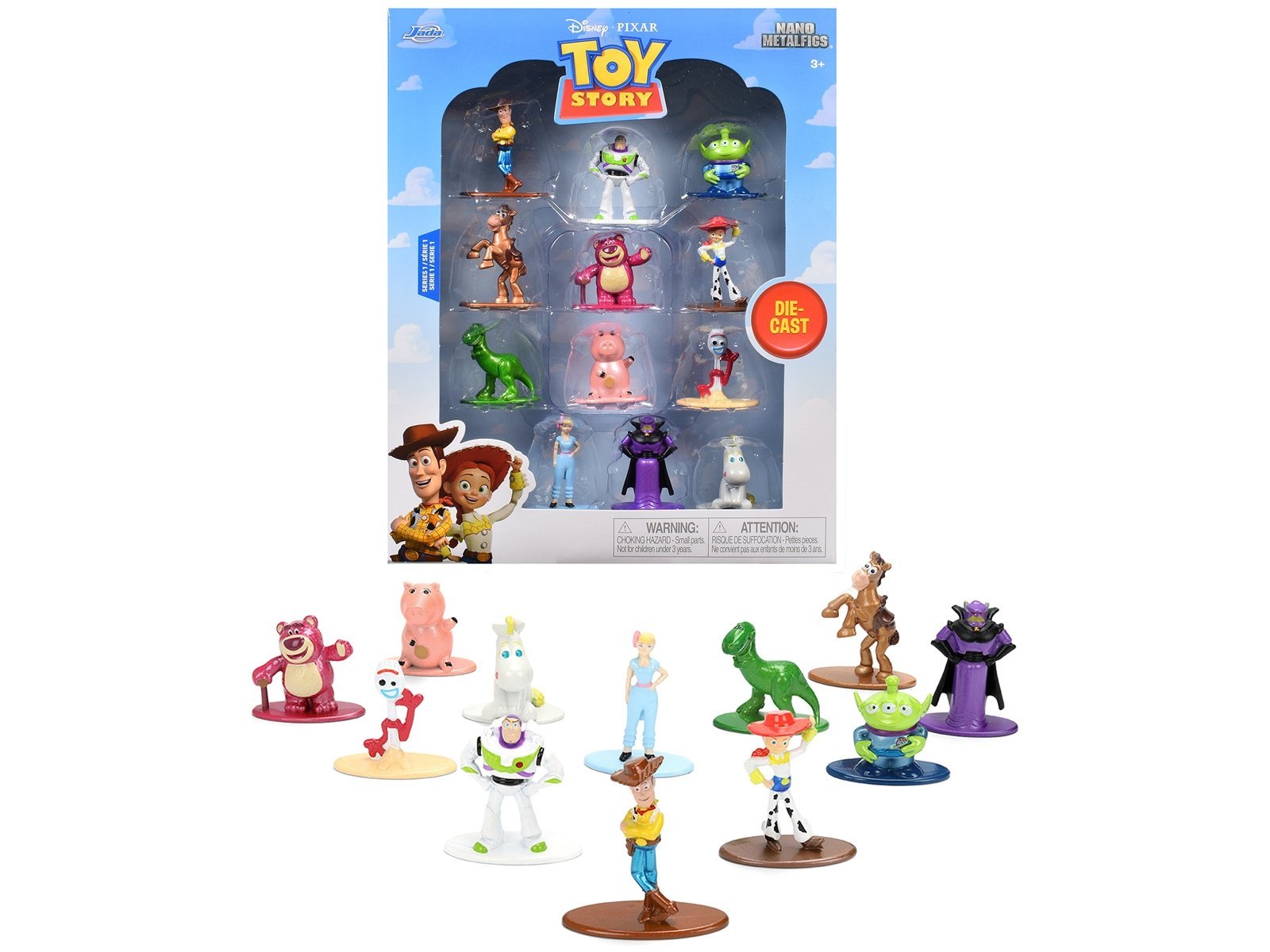 Set of 12 Diecast Figures "Toy Story" Movie Franchise "Nano Metalfigs" Series Diecast Models Jada collector model product image