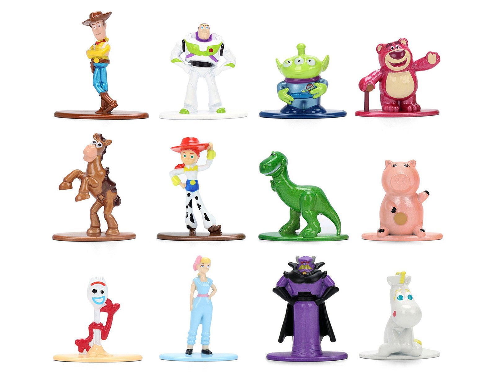 Set of 12 Diecast Figures "Toy Story" Movie Franchise "Nano Metalfigs" Series Diecast Models Jada collector model product image