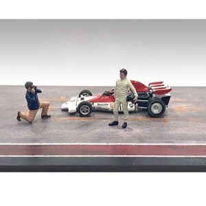 "Race Day" Two Diecast Figures Set 1 for Models 1/43 Scale American Diorama Diecast Model collector model product image