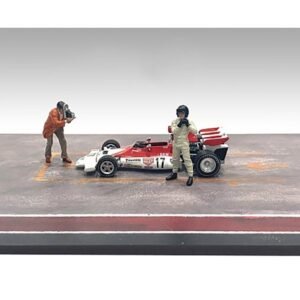 "Race Day" Two Diecast Figures Set 2 for Models 1/43 Scale American Diorama Diecast Model collector model product image