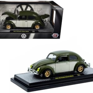 1952 Volkswagen Beetle Deluxe Model Dark Green with Beige Sides to 5250 pieces Worldwide 1:24 M