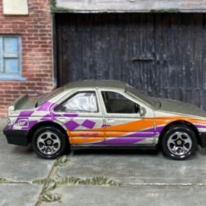 Loose Hot Wheels Peugeot 405 – Silver, Purple & Orange | Classic Rally-Inspired Hot Wheels Casting