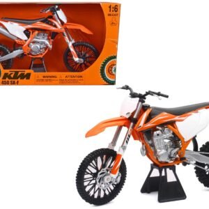 2018 KTM 450 SX-F Dirt Bike Motorcycle Orange and White 1/6 Diecast
