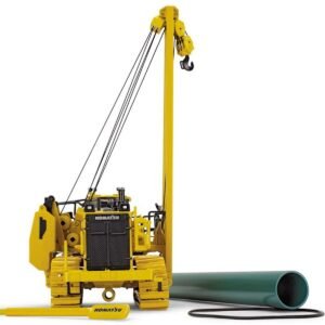 Komatsu D155CX-8 With K170 Pipelayer Yellow with Accessories 1/50 Di