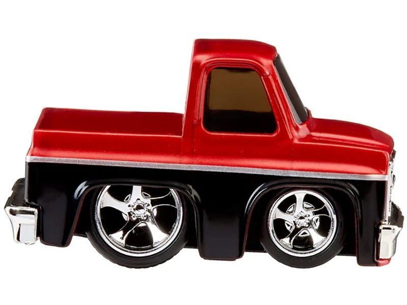 1987 Chevrolet C10 Pickup Truck Red Metallic and Black "Customs" Series 2 Car CarTuned Diecast Model collector model product image