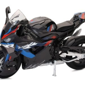 BMW M 1000 RR Motorcycle Black with Red and Blue Stripes 1/12 New Ray Diecast Model collector model product image