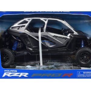 Polaris RZR Pro R UTV Silver Metallic and Black 1/18 Diecast Model b