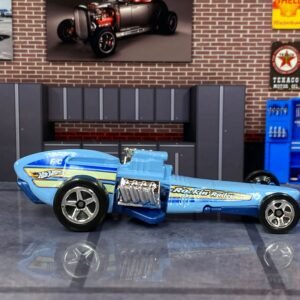 Loose Hot Wheels - Rockin Railer Drag Car - Blue and White