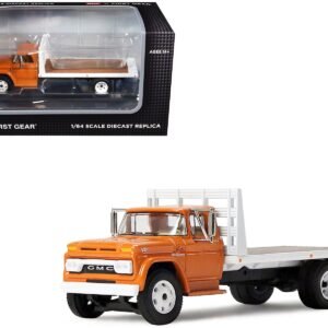 GMC 4000 Flatbed Truck Omaha Orange 1/64 Diecast Model by DCP/First