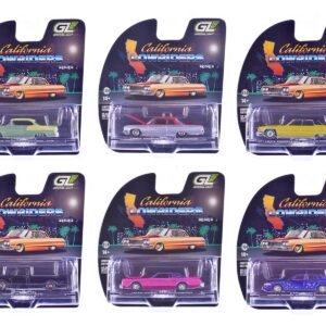 "California Lowriders" Series 7 Set of 6 pieces 1/64 Cars GreenLight Diecast Model collector model product image