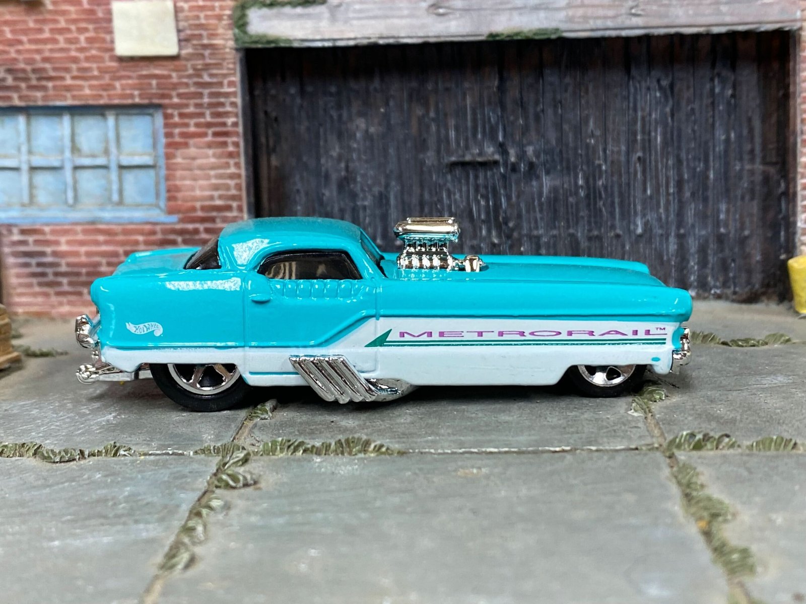 Loose Hot Wheels - Nash Metrorail Drag Car - Blue and White