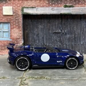 Loose Hot Wheels 2015 Jaguar F-Type Project 7 – Blue & White | British Roadster Performance Casting
