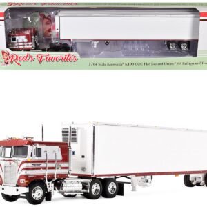 Kenworth K100 COE Flat Top and 53' Utility Trailer with Reefer "Red'