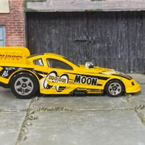 Loose Hot Wheels - 2010 Ford Mustang Funny Car Dragster - Yellow Moon Eyes