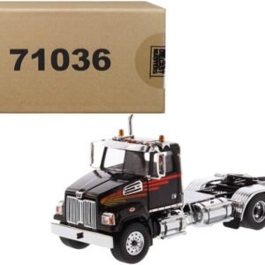 Western Star 4700 SF Tandem Day Cab Tractor Metallic Black 1/50 Diec