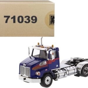 Western Star 4700 SB Tandem Day Cab Tractor Blue 1/50 Diecast Model