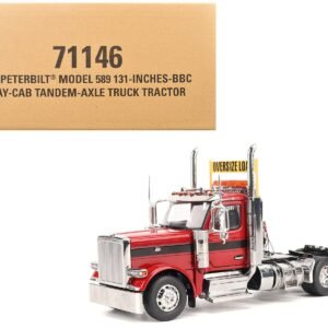 Peterbilt 589 Tandem-Axle Truck Tractor with Day Cab Legendary Red "
